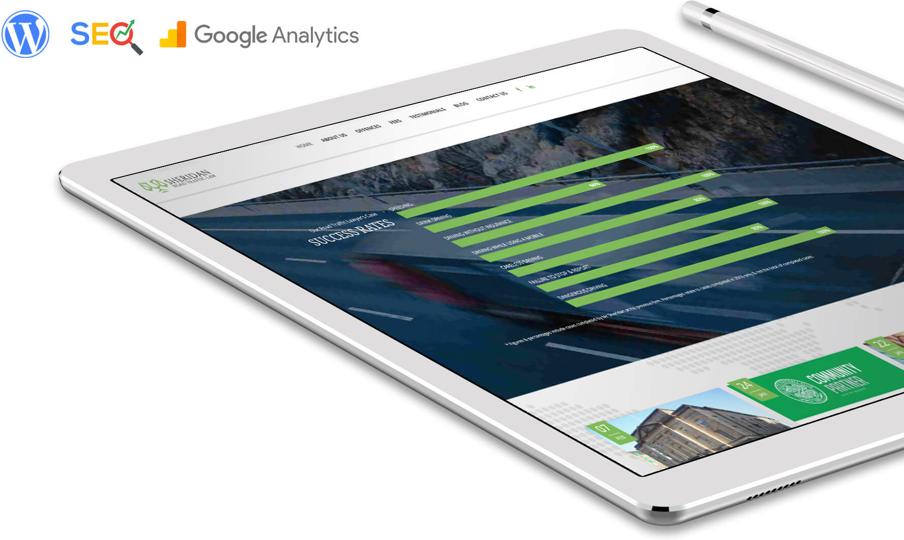 law firm web design tablet