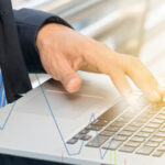 Law firm partner reviewing website structure and conversion analytics dashboard